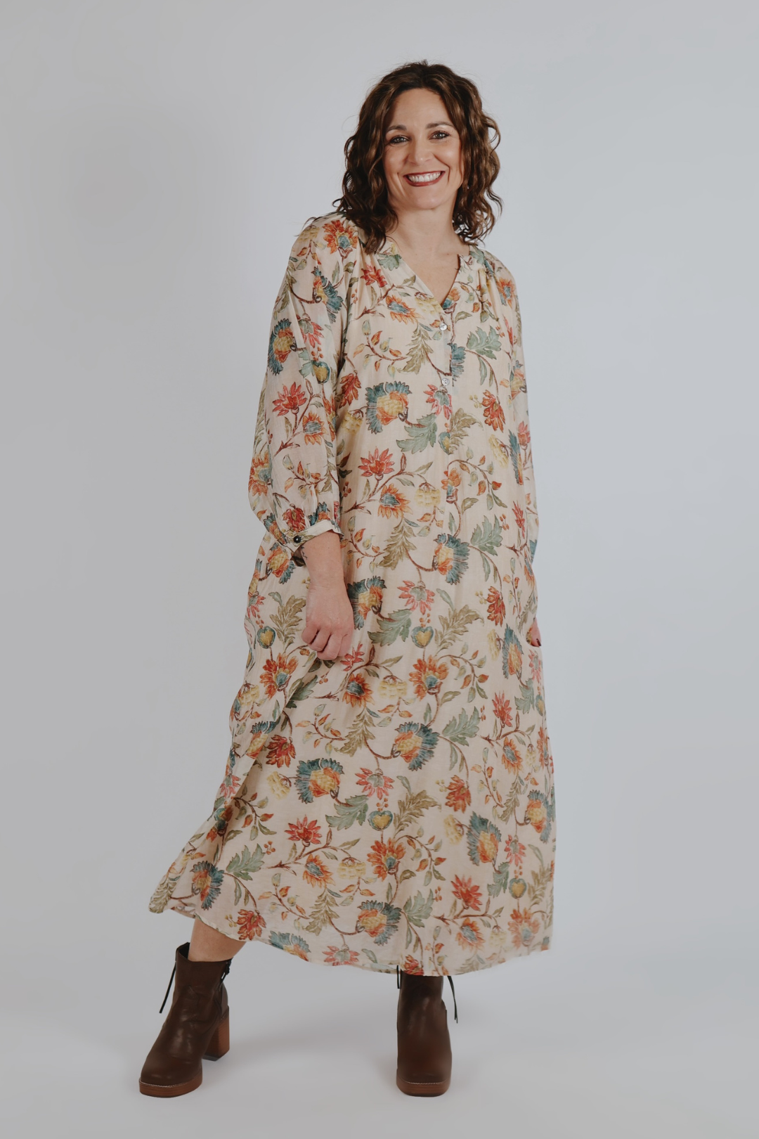 Robe midi Jardin d'automne