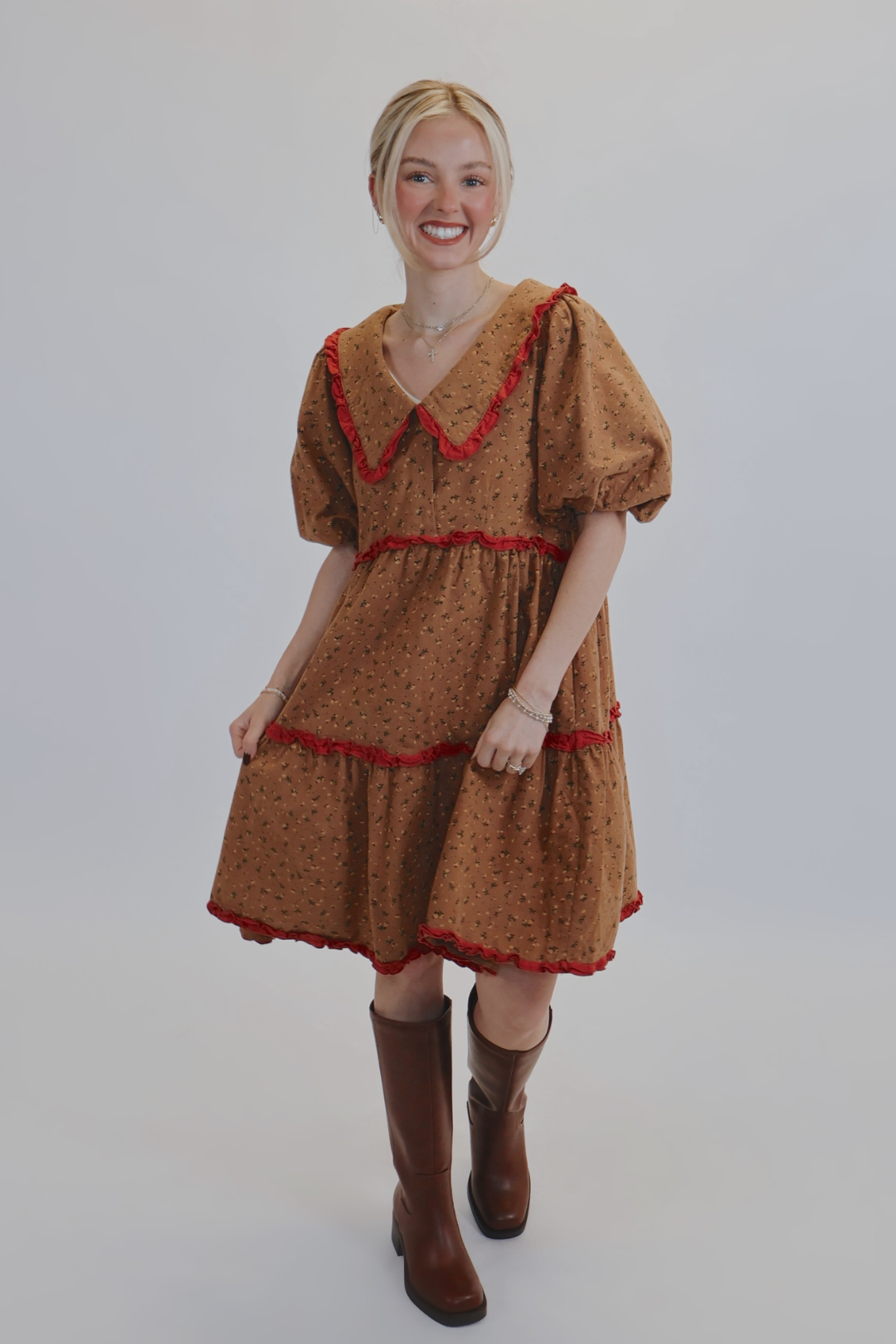 Robe courte en coton Prairie Petal