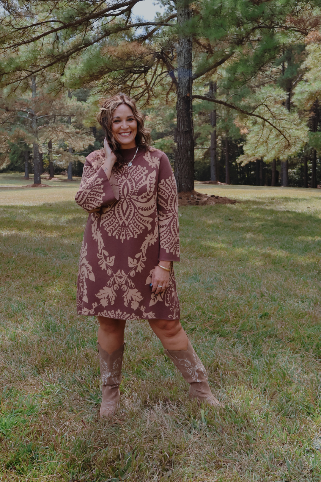 Robe pull Arden bicolore à motifs abstraits