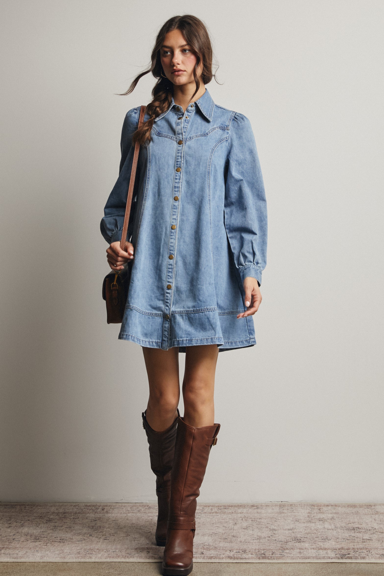 Robe en denim western Sierra